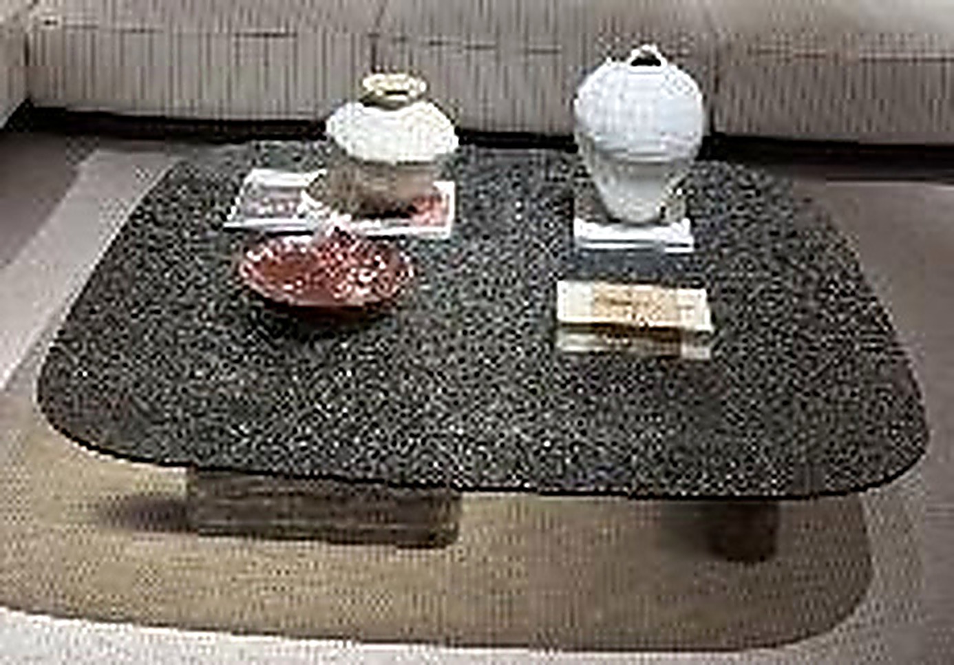 Table verre et marbre — modèle 2