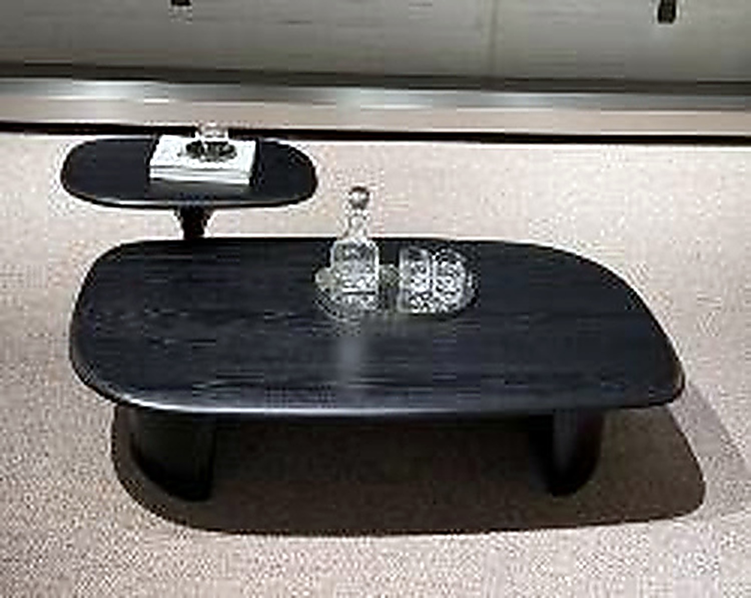 Table bois et aluminium 100 × 35 cm