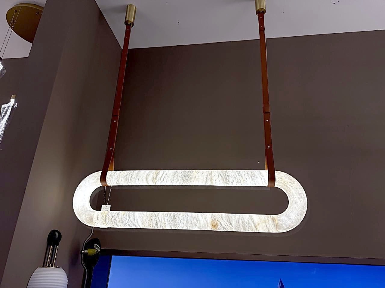 Lampe cuivre et albâtre 8366